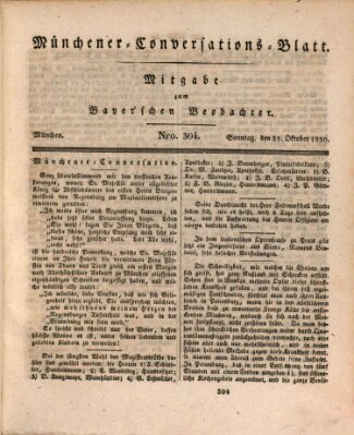 Münchener Conversations-Blatt (Bayer'scher Beobachter) Sonntag 31. Oktober 1830