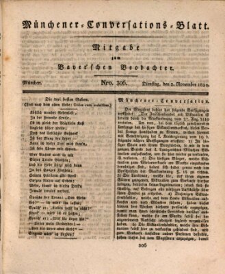 Münchener Conversations-Blatt (Bayer'scher Beobachter) Dienstag 2. November 1830