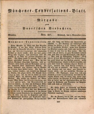 Münchener Conversations-Blatt (Bayer'scher Beobachter) Mittwoch 3. November 1830