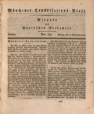 Münchener Conversations-Blatt (Bayer'scher Beobachter) Montag 15. November 1830