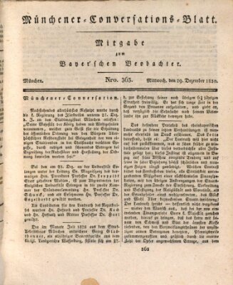 Münchener Conversations-Blatt (Bayer'scher Beobachter) Mittwoch 29. Dezember 1830