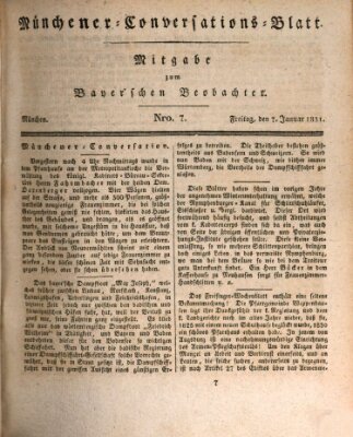 Münchener Conversations-Blatt (Bayer'scher Beobachter) Freitag 7. Januar 1831