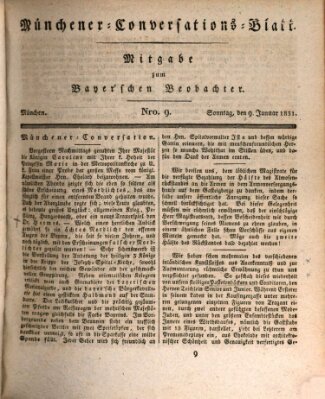 Münchener Conversations-Blatt (Bayer'scher Beobachter) Sonntag 9. Januar 1831