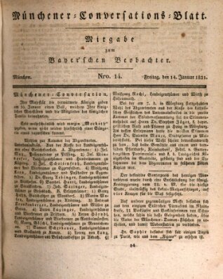 Münchener Conversations-Blatt (Bayer'scher Beobachter) Freitag 14. Januar 1831