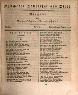 Münchener Conversations-Blatt (Bayer'scher Beobachter) Montag 24. Januar 1831