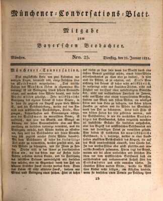 Münchener Conversations-Blatt (Bayer'scher Beobachter) Dienstag 25. Januar 1831