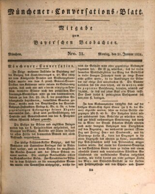 Münchener Conversations-Blatt (Bayer'scher Beobachter) Montag 31. Januar 1831