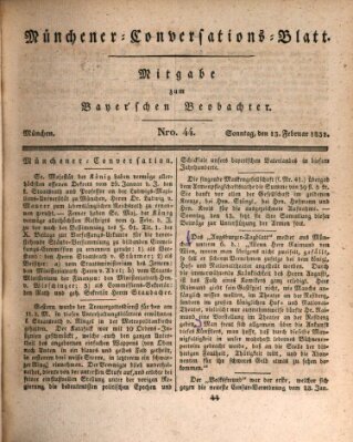 Münchener Conversations-Blatt (Bayer'scher Beobachter) Sonntag 13. Februar 1831