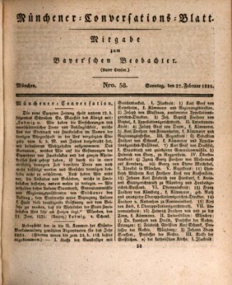 Münchener Conversations-Blatt (Bayer'scher Beobachter) Sonntag 27. Februar 1831