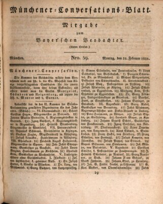 Münchener Conversations-Blatt (Bayer'scher Beobachter) Montag 28. Februar 1831