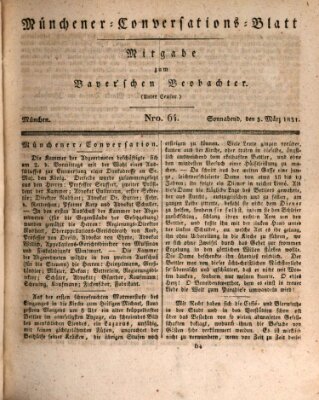 Münchener Conversations-Blatt (Bayer'scher Beobachter) Samstag 5. März 1831