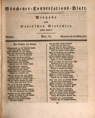 Münchener Conversations-Blatt (Bayer'scher Beobachter) Mittwoch 16. März 1831