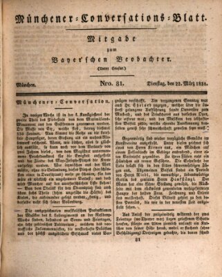 Münchener Conversations-Blatt (Bayer'scher Beobachter) Dienstag 22. März 1831