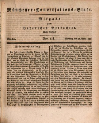 Münchener Conversations-Blatt (Bayer'scher Beobachter) Sonntag 24. April 1831