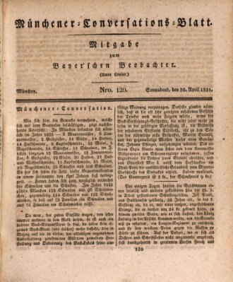 Münchener Conversations-Blatt (Bayer'scher Beobachter) Samstag 30. April 1831