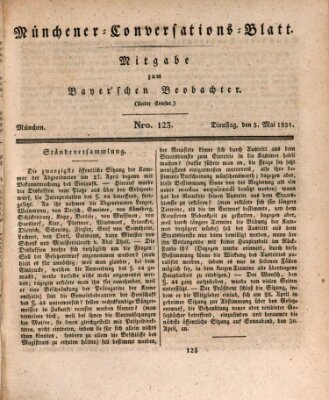 Münchener Conversations-Blatt (Bayer'scher Beobachter) Dienstag 3. Mai 1831