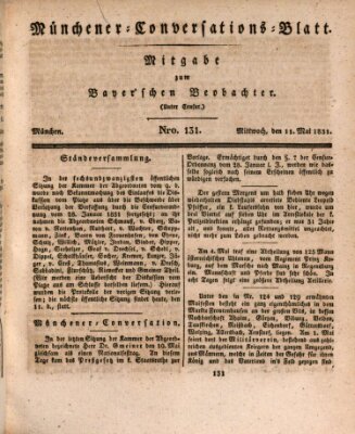 Münchener Conversations-Blatt (Bayer'scher Beobachter) Mittwoch 11. Mai 1831