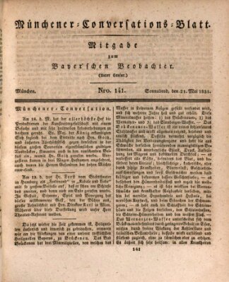 Münchener Conversations-Blatt (Bayer'scher Beobachter) Samstag 21. Mai 1831
