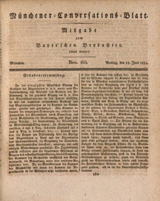 Münchener Conversations-Blatt (Bayer'scher Beobachter) Montag 13. Juni 1831