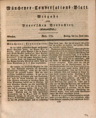 Münchener Conversations-Blatt (Bayer'scher Beobachter) Freitag 24. Juni 1831