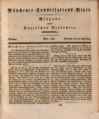 Münchener Conversations-Blatt (Bayer'scher Beobachter) Mittwoch 29. Juni 1831