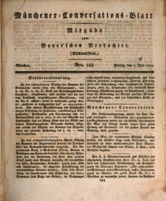 Münchener Conversations-Blatt (Bayer'scher Beobachter) Freitag 1. Juli 1831