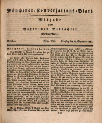 Münchener Conversations-Blatt (Bayer'scher Beobachter) Dienstag 13. September 1831