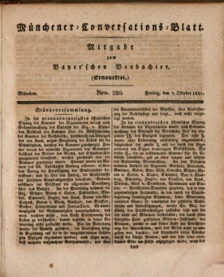 Münchener Conversations-Blatt (Bayer'scher Beobachter) Freitag 7. Oktober 1831