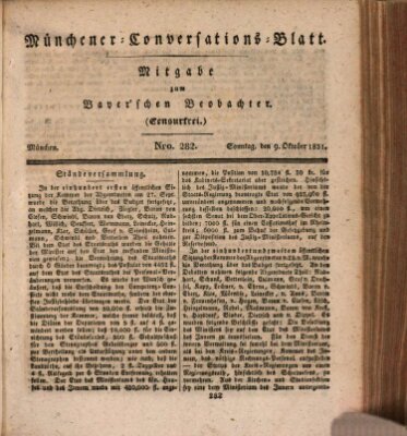 Münchener Conversations-Blatt (Bayer'scher Beobachter) Sonntag 9. Oktober 1831