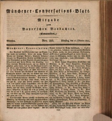 Münchener Conversations-Blatt (Bayer'scher Beobachter) Dienstag 11. Oktober 1831