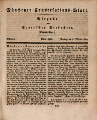 Münchener Conversations-Blatt (Bayer'scher Beobachter) Montag 17. Oktober 1831