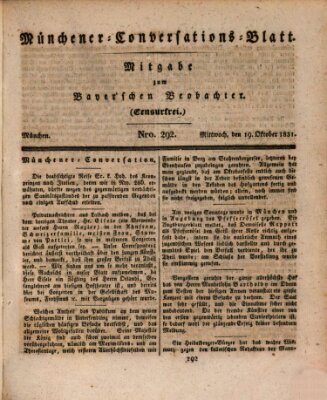 Münchener Conversations-Blatt (Bayer'scher Beobachter) Mittwoch 19. Oktober 1831