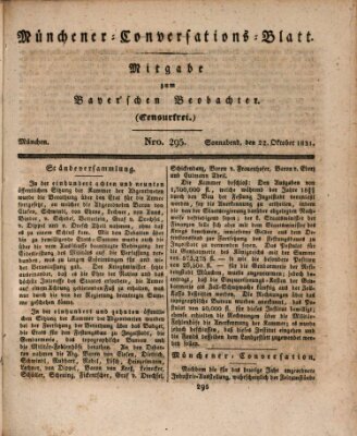 Münchener Conversations-Blatt (Bayer'scher Beobachter) Samstag 22. Oktober 1831