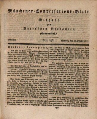 Münchener Conversations-Blatt (Bayer'scher Beobachter) Sonntag 23. Oktober 1831