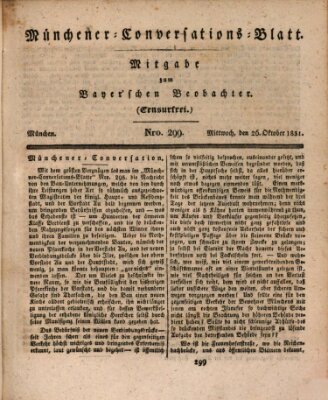 Münchener Conversations-Blatt (Bayer'scher Beobachter) Mittwoch 26. Oktober 1831