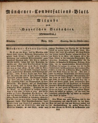 Münchener Conversations-Blatt (Bayer'scher Beobachter) Sonntag 30. Oktober 1831