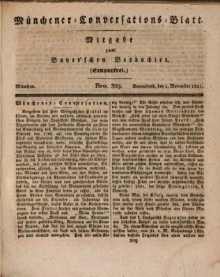 Münchener Conversations-Blatt (Bayer'scher Beobachter) Samstag 5. November 1831