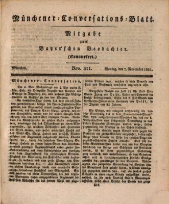 Münchener Conversations-Blatt (Bayer'scher Beobachter) Montag 7. November 1831