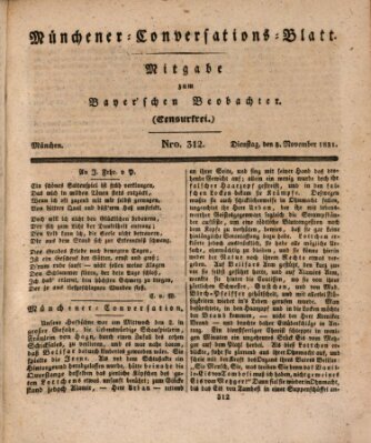 Münchener Conversations-Blatt (Bayer'scher Beobachter) Dienstag 8. November 1831