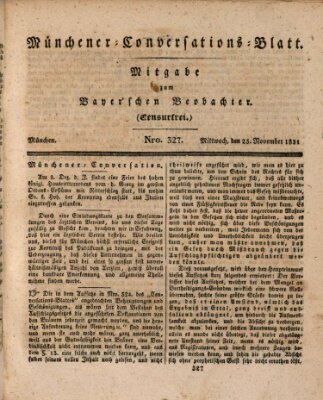 Münchener Conversations-Blatt (Bayer'scher Beobachter) Mittwoch 23. November 1831