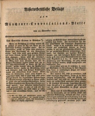 Münchener Conversations-Blatt (Bayer'scher Beobachter) Mittwoch 23. November 1831