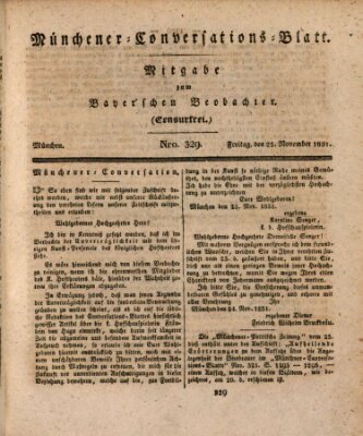 Münchener Conversations-Blatt (Bayer'scher Beobachter) Freitag 25. November 1831