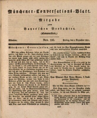 Münchener Conversations-Blatt (Bayer'scher Beobachter) Freitag 2. Dezember 1831