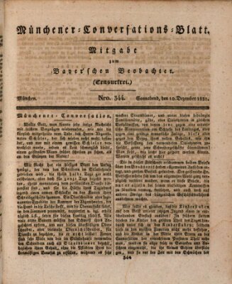 Münchener Conversations-Blatt (Bayer'scher Beobachter) Samstag 10. Dezember 1831