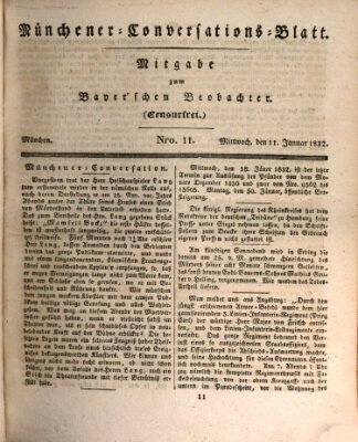Münchener Conversations-Blatt (Bayer'scher Beobachter) Mittwoch 11. Januar 1832