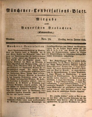 Münchener Conversations-Blatt (Bayer'scher Beobachter) Dienstag 24. Januar 1832