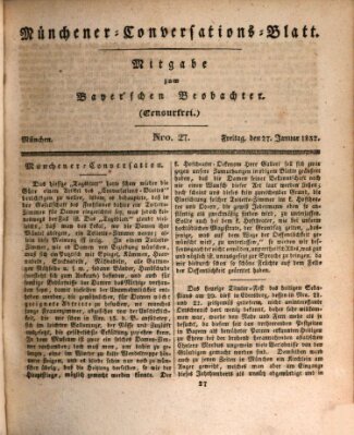 Münchener Conversations-Blatt (Bayer'scher Beobachter) Freitag 27. Januar 1832