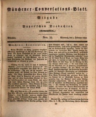 Münchener Conversations-Blatt (Bayer'scher Beobachter) Mittwoch 1. Februar 1832