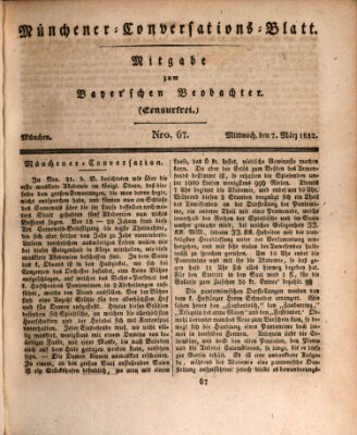 Münchener Conversations-Blatt (Bayer'scher Beobachter) Mittwoch 7. März 1832