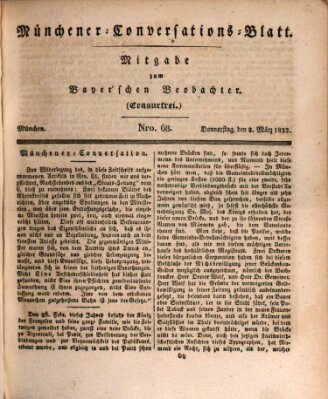 Münchener Conversations-Blatt (Bayer'scher Beobachter) Donnerstag 8. März 1832